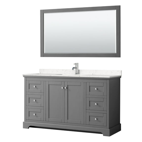 Wyndham Collection Wcv232360s-Vca-M58 Avery 60" Free Standing Single Basin Vanity Set -