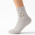 thumbnail image 2 of WEGFTDUOP Women's Winter Thick Warm Mid-Tube Socks Wool Polyester Elastic Cute Australian Fleece Home Indoor Outdoor Floor Wear Moisture-Wicking Odor-Resistant Footwear, 2 of 6