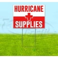 thumbnail image 1 of Hurricane Supplies (18" x 24") Yard Sign, Includes Metal Step Stake, 1 of 6