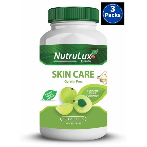 Skin Care ( 60 mg Vitamin C ) Halal Gelatin Free Capsules(Pack of 3)