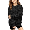 thumbnail image 6 of Leopard Print Sweatshirts for Girls Long Sleeve Crew Neck Pullover Fashion Top Trendy Fall Winter Casual Loose Fit Blouse, 6 of 6