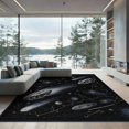 thumbnail image 2 of ODIKA 6'x9' Washable Area Rug Meteorite Starry Field Constellation Grid Uranus Themed Galaxy Flowing Dynamic for Family Room, Living Room, Master Bedroom, Non-Slip, Easy Care, 2 of 7