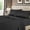 Black, variant on Luxury Attached Waterbed Sheet Set Solid 600 Thread Count