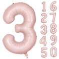 thumbnail image 1 of Globo número 3 rosa de 40" para fiesta, 1 of 6
