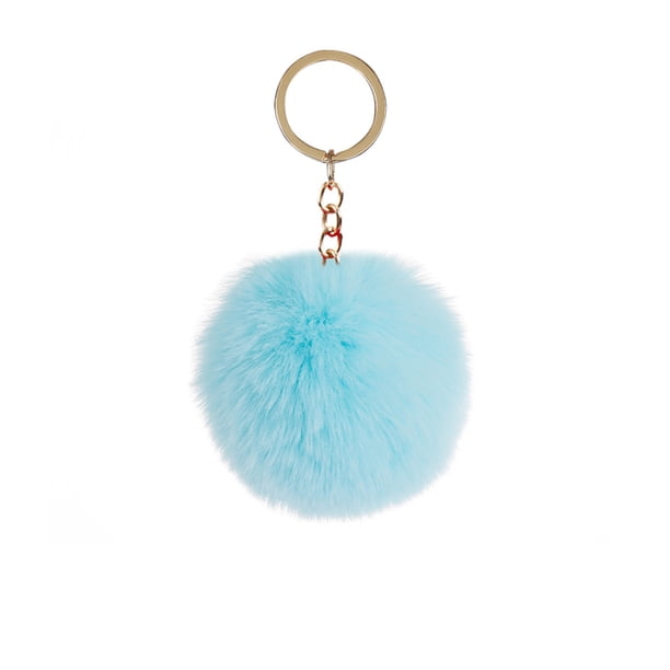 Llavero Injueey Fuzzy Ball creativo Exquisito Encantador Llaveros Práctico Delicado Mujeres Verde claro 6cm Type3 NO3