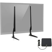 Support TV de table universel pour écrans 37"-65", base de support de montage TV avec antenne HDTV intérieure super fine en prime