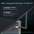 thumbnail image 3 of Long Range USB Bluetooth 5.4 Adapter for PC, Wireless USB Dongle w/ 5dBi Antenna for Laptop Desktop Windows 11 10 8.1 7 Linux, Pair w/Bluetooth Headphones Headset Speaker Mouse Keyboard Printer, 3 of 7