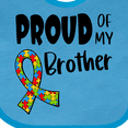 thumbnail image 4 of Inktastic Proud of My Brother Autism Awareness Puzzle Piece Ribbon Boys or Girls Baby Bib, 4 of 4