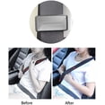 thumbnail image 4 of Juego de 2 ajustadores de cinturón de seguridad para coche, clip de sujeción, limitador de cinturón para embarazadas, lámina de ajuste elástica - Negro, 4 of 5