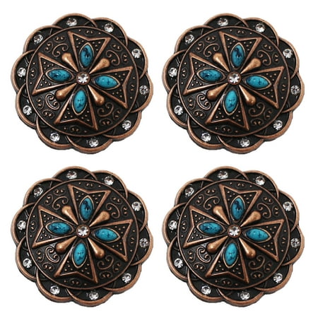 New Western Rhinestone Concho - Set of 4 1-1/2
