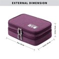 thumbnail image 2 of Organizador de electrónica de viaje MIRLEWAIY Funda blanda, color morado, 2 of 7
