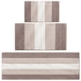 thumbnail image 5 of Striped Bathroom Rug Gradient Bath Mat Non-Slip Door Mats Soft Shaggy Thick Bath Rugs Absorbent machine washable Floor Mats for Bath Room, Toilet, Bedroom, Kitchen，18''x 47''，Brown, 5 of 5