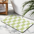 thumbnail image 3 of Checkered Microfiber Bath Rug | 20x32in | Non-Slip & Super Absorbent | Luxury, Extra Soft Bath Carpet for Bathroom Floor, 3 of 5