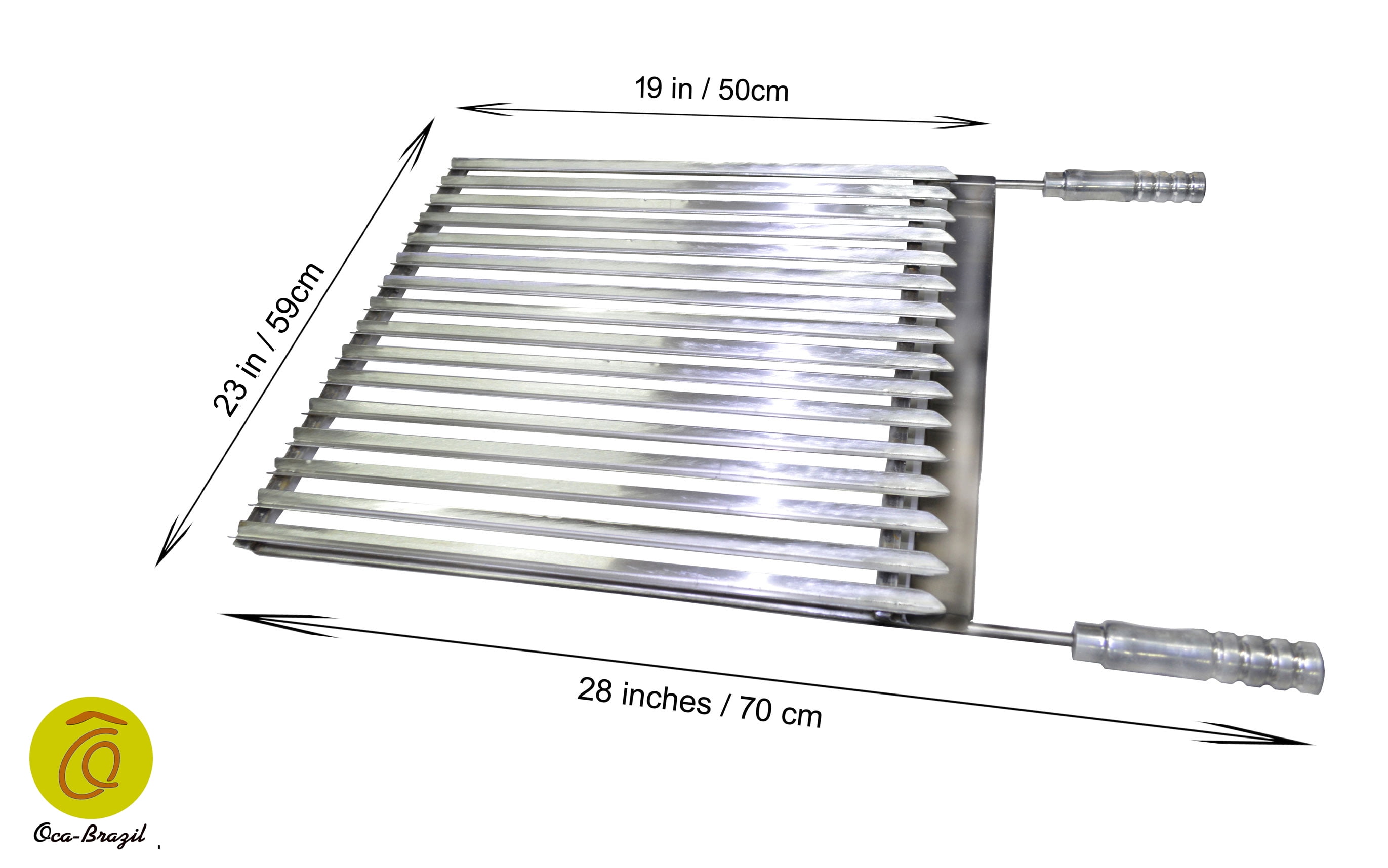 Brazilian Griddle with Fat Tray - Professional Grade - Stainless Steel