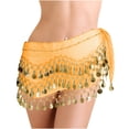 thumbnail image 2 of Byworldtasic Womens Belly Dance Hip Scarf Mini Skirt with Gold Coins Belly Dancer Belt Scarf Skirt, 2 of 6