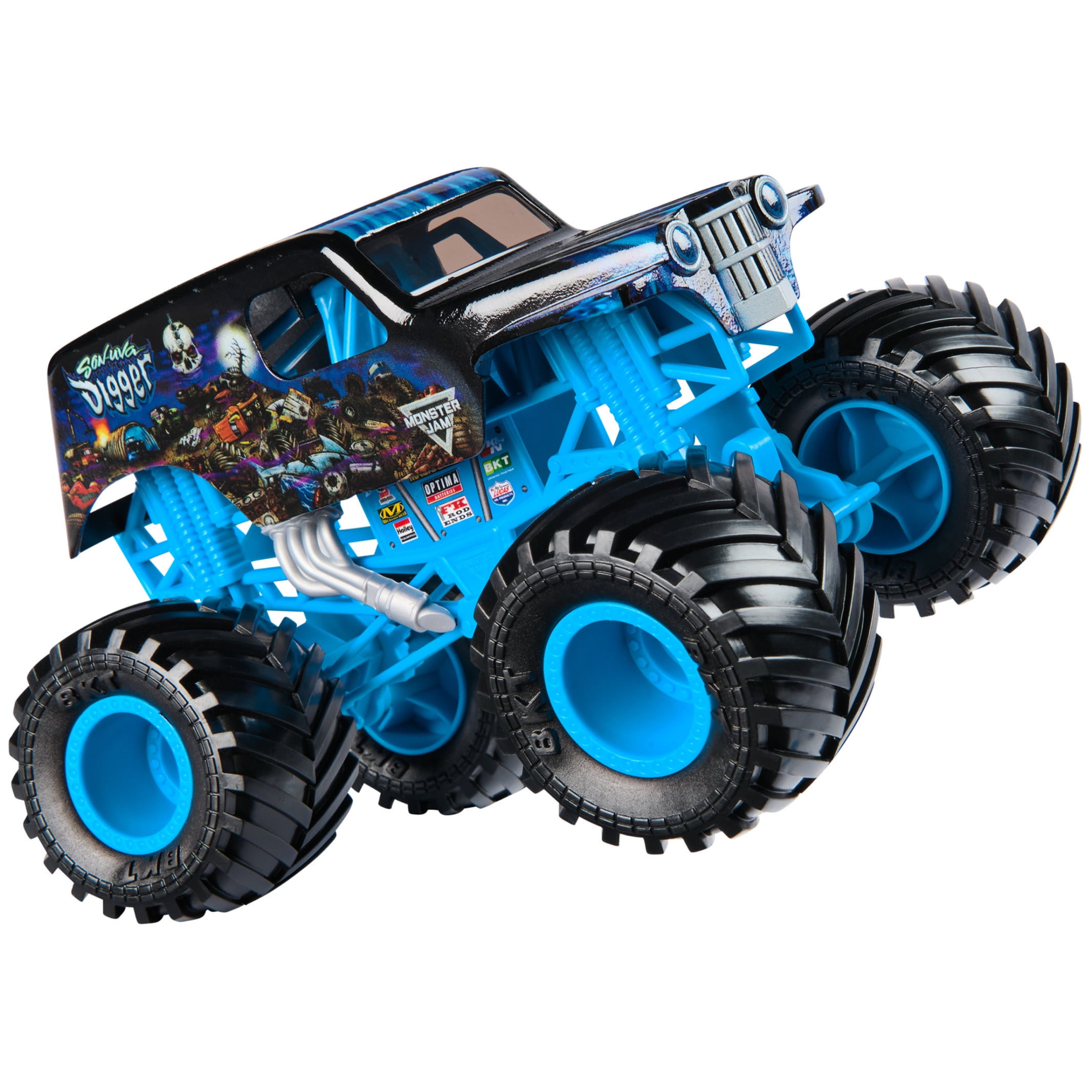 Monster Jam, Official Son-Uva Digger Monster Truck, Collector Die-Cast Vehicle, 1:24 Scale, Kids Toys for Boys and Girls Ages 3 and up