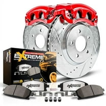 PowerStop Rear Z36 Truck & Tow Brake Pad and Rotor Kit with Red Powder Coated Calipers Fits: DODGE Select Models KC8758-36