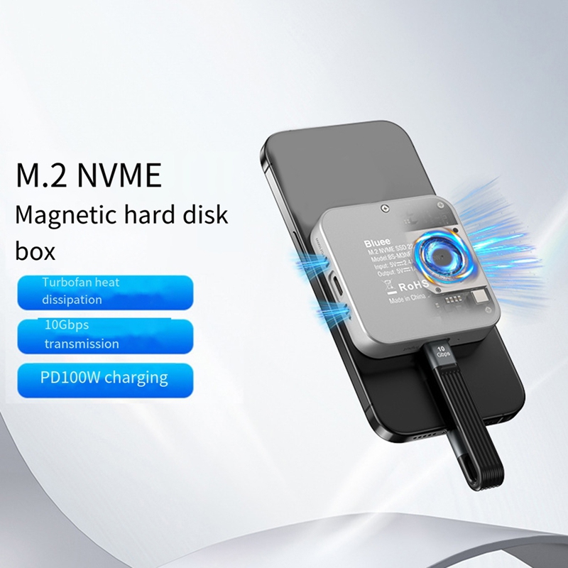M.2 SSD Enclosure USB C Hub Adapter 10Gbps -Compatible USB-C 3.2&USB-A 3.2 M.2 NVME 2230 SSD 2TB