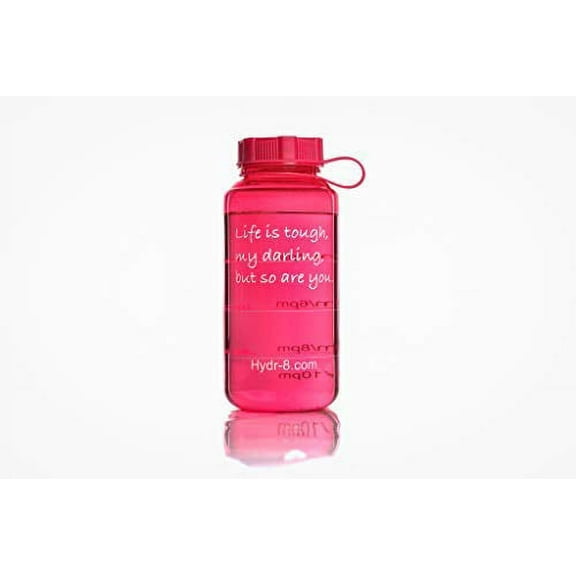 (Pink) Hydr8 Sports Water Bottle 1000Ml Tritan Bpa Free Plastic 32Oz