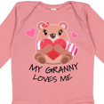 thumbnail image 4 of Inktastic My Granny Loves me- bear and hearts Boys or Girls Long Sleeve Baby Bodysuit, 4 of 5