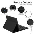 thumbnail image 3 of XZAMB Case with Keyboard for Kindle Fire HD 10&10 Plus (2021&2023) 10.1 inch,7 Color Rainbow Backlit Detachable Keyboard Magnetic Case with Pen Slot for HD 10 11th/13th Gen-Black, 3 of 8