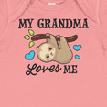 thumbnail image 4 of Inktastic My Grandma Loves Me with Sloth and Hearts Boys or Girls Baby Bodysuit, 4 of 5
