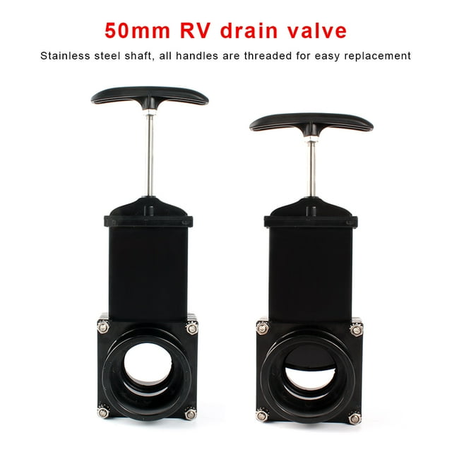 VONKY RV Waste Valve Lightweight Drain Valves Drainage High Fit Replacement Water Gate Fittings Motorhome Accessories