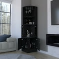 thumbnail image 4 of DUOSONG Corner Bar Cabinet Atanasio, Living Room, Black Black Particle Board Furniture Primary Living Space Cabinets, 4 of 8