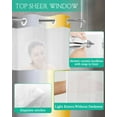 thumbnail image 2 of No Hook Shower Curtains, Yellow Grey Extra Long Bathtub Curtains with Snap in Liner, Gray Farmhouse Modern Rustic Waterproof Washable Fabric Bathroom Shower Curtain Sets, 72" x 96", 2 of 7