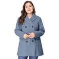 thumbnail image 2 of Abrigo Agnes Orinda Cruzado SolaMuesTalGrande Azul T 3XL, 2 of 6