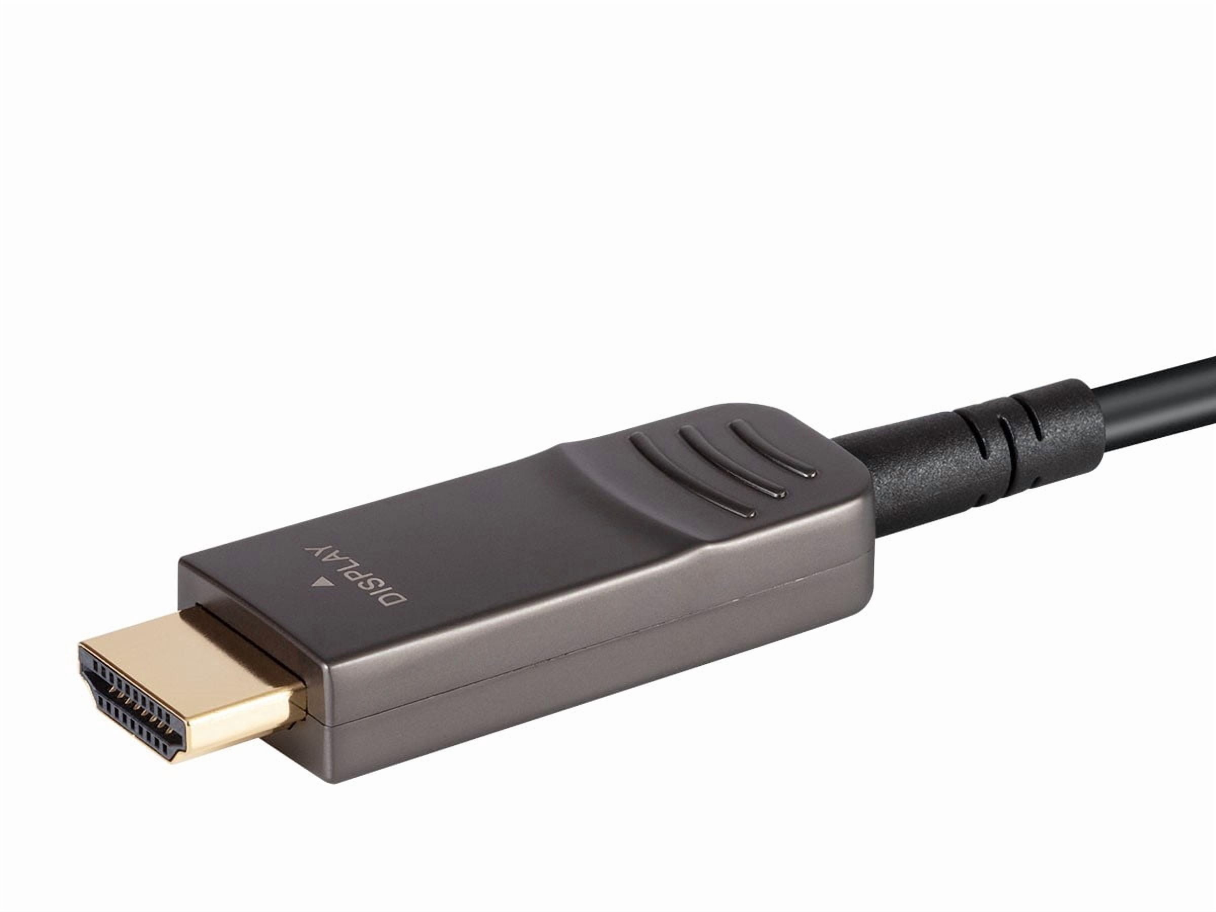 Monoprice DisplayPort to HDTV Cable - 50 Feet, 4K@60Hz, AOC, Transmits Up To 100 Feet, Ultra Slim Design, Dynamic HDR - SlimRun AV Series