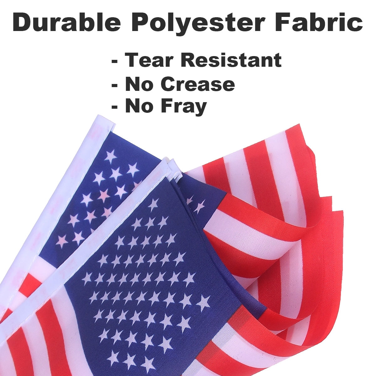 USA United States Mini Flag 300 Pack - Hand Held Small Miniature American US Flags on Stick - 4x6 Inch