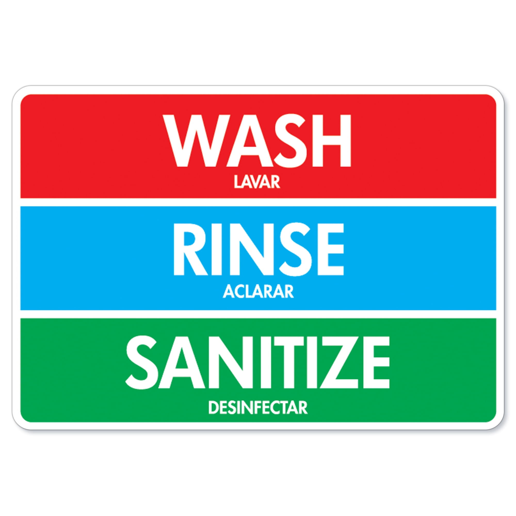 Free Printable Wash Rinse Sanitize Signs Free Printable Wash Rinse Sanitize Signs