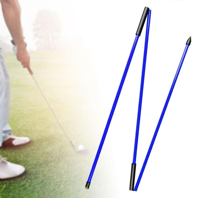 Colaxi Golf Alignment Stick Golf Alignment Rod for Men Women Golfer with Storage Tube Golf Direction Stick for Aiming Swing Practice Blue
