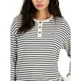 thumbnail image 2 of Tommy Hilfiger Womens Striped Crewneck Henley, 2 of 3