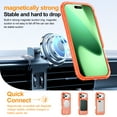 thumbnail image 2 of for iPhone 17 Pro Magnetic Case, Compatible with Mag-Safe, Shockproof Military-Grade Drop Protection, Yellowing Resistant, Magnetic Case with Detachable Side Key for iPhone 17 Pro, Orange, 2 of 6