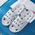 thumbnail image 2 of IEMIEMIEM Shower Shoes for Men Quick Drying Non-Slip Shower Slippers Comfortable Lightweight Pool Slides with Drain Holes Beach Slipper Sandals 9-9.5 wide, 2 of 5