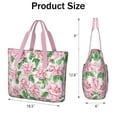 thumbnail image 3 of Tote Bag for Women - Pioneer Flower Shoulder Bag - Large Utility Work Duffle Bag with Zipper Handbag for Travel, Work, Sprots, 3 of 5