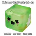 thumbnail image 2 of Halloween Ghost Squishy Cube Toy with Slow Rising Soft Foam, Green Gradient Design with Crying Ghost Print, for Kids and Adults Relaxation, Squeeze Toy, 2 of 3