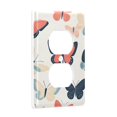 thumbnail image 2 of Yayeee Duplex Wall Plate 1-Gang 4.5"x2.7" Home Receptacle Light Switch Decorative Outlet Cover, Beige Butterflies, 2 of 7