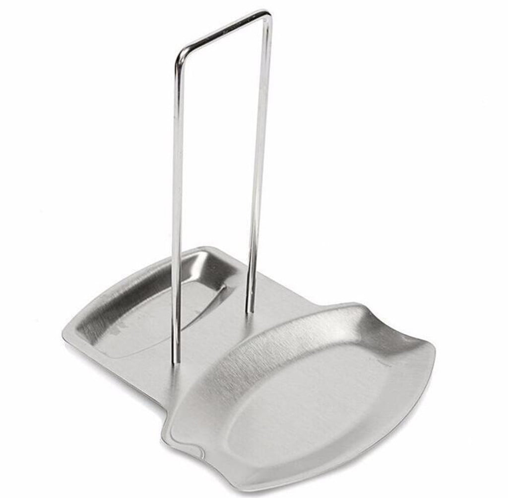 Stainless Steel Lid Spoon Rest Holder Pan Stand Pot Cover Rack Kitchen Tool New