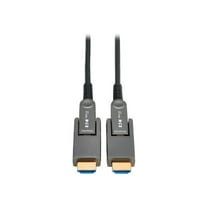 Eaton Tripp Lite Series 8K HDMI Fiber Active Optical Cable (AOC) with Detachable Connectors (M/M) - 8K UHD @ 60 Hz, HDR, HDCP 2.3, Black, 20 m (66 ft.) - 65.62 ft Fiber Optic A/V Cable for Audio/Vi...
