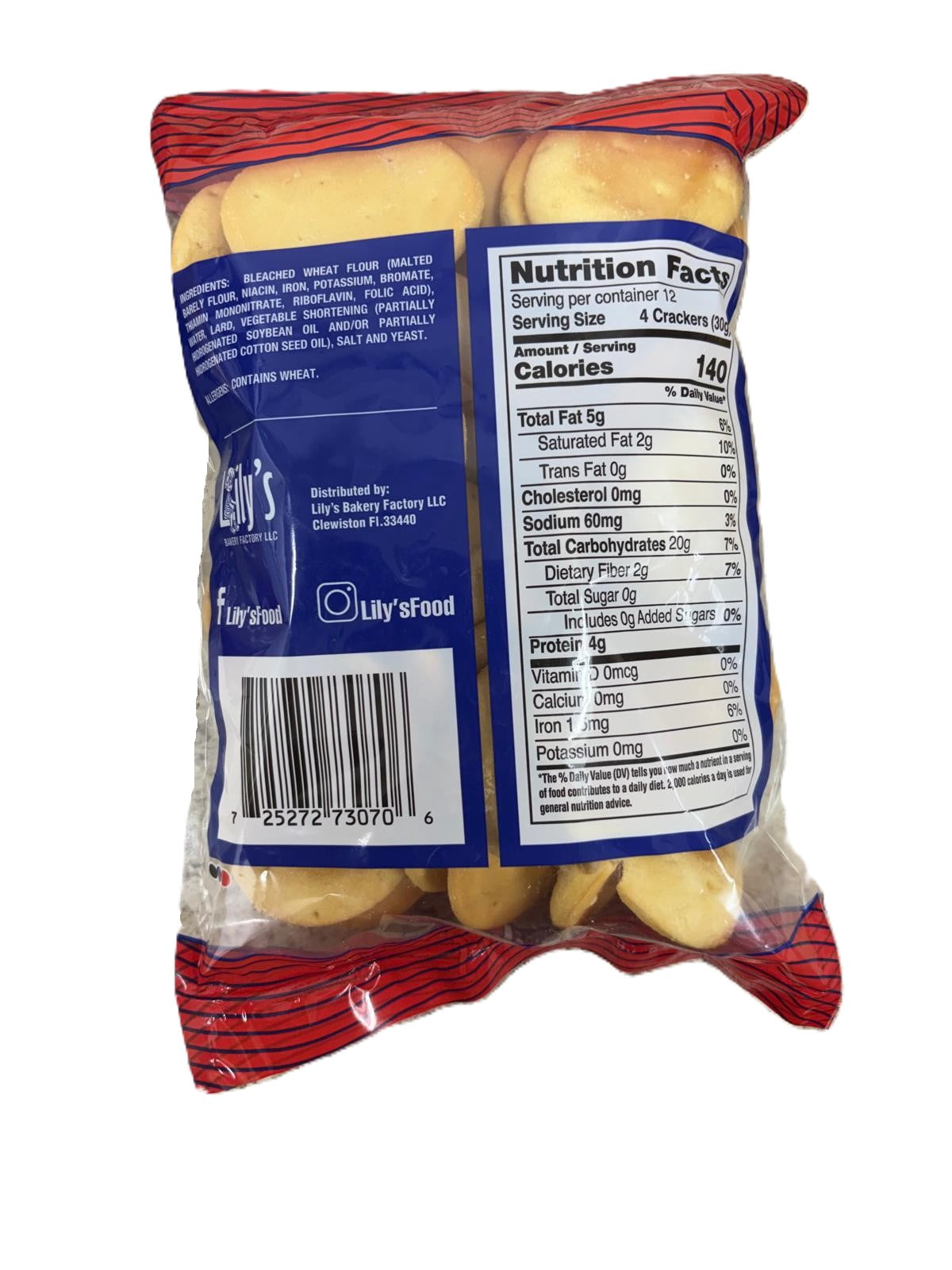 Lily's Bakery Factory Cuban Crackers, Galletas Cubanas Tradicional, 8 oz Bag, 3 Pack