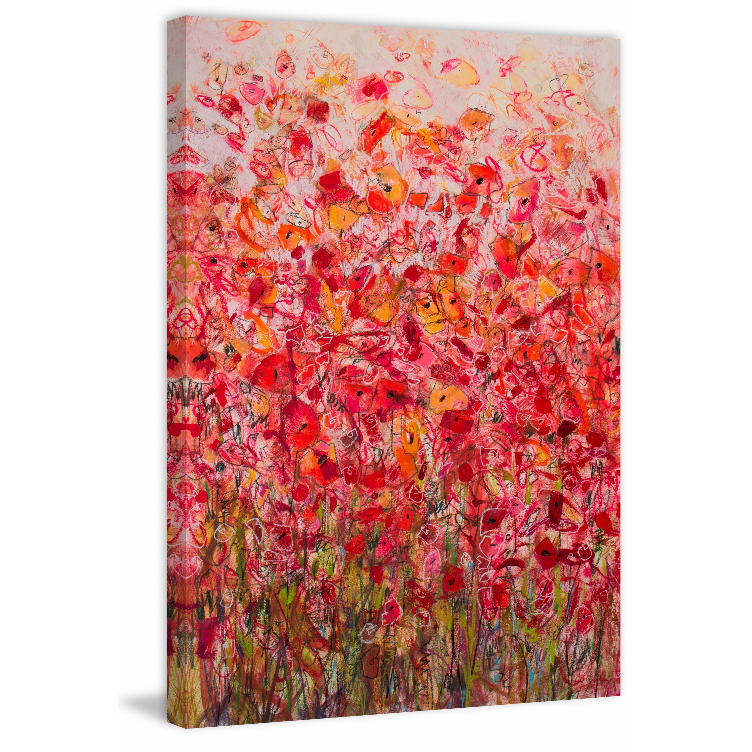 "Flower Explosion" Painting Print on Wrapped Canvas