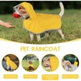 thumbnail image 2 of HQREA Dog Raincoat Water Proof Reflective Adjustable Hooded Pet Rain Jacket for Outdoor, 2 of 7