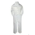 thumbnail image 3 of Boys White Satin Shawl Lapel Suits Tuxedo BROWN Satin Bow Necktie Vest Set SM-20, 3 of 5