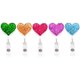 thumbnail image 2 of Paquete de 10 carretes de insignia retráctiles con corazón brillante, soporte para insignia de identificación con clip de cocodrilo, ligero, cable retráctil fácil de 24 pulgadas (color al azar) Xemadio CZBG-ST172, 2 of 7