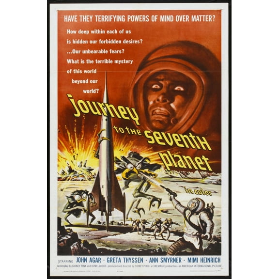Journey To The Seventh Planet Poster 24inx36in Art Poster 24x36 Multi-Color Square Adults AB Posters