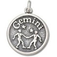 thumbnail image 1 of Sterling Silver 20" 1mm Gemini Twins Intelligent Zodiac Horoscope Symbol Pendant Necklace, 1 of 2