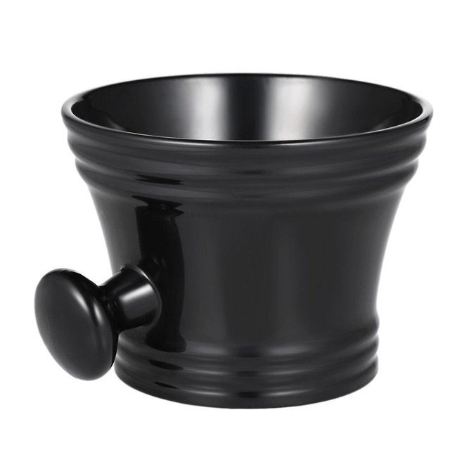 Cuenco de Afeitar Anself Negro con Asa para Hombre